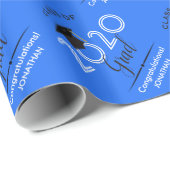 Klasse 2020 Grad | Blau Geschenkpapier (Rolleneckpunkt)