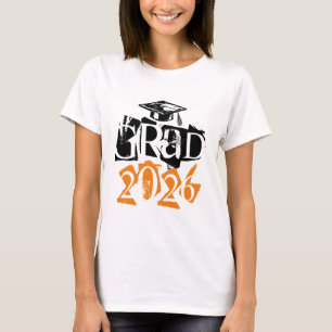 Klasse 2020 grad Orangentypografie Abschluss T-Shirt