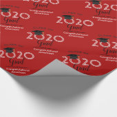 Klasse 2020 Grad | Rot Geschenkpapier (Ecke)