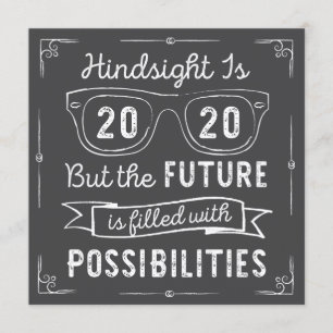 Klasse 2020 Hindsight 2020 No Foto Abschluss Einladung