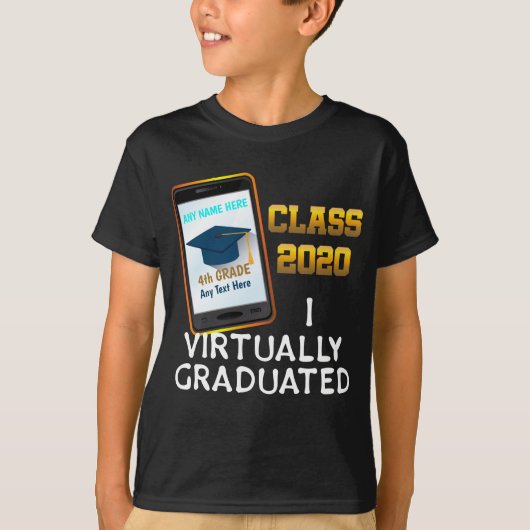 Klasse 2020, virtuell abgestuft T-Shirt (Vorderseite)