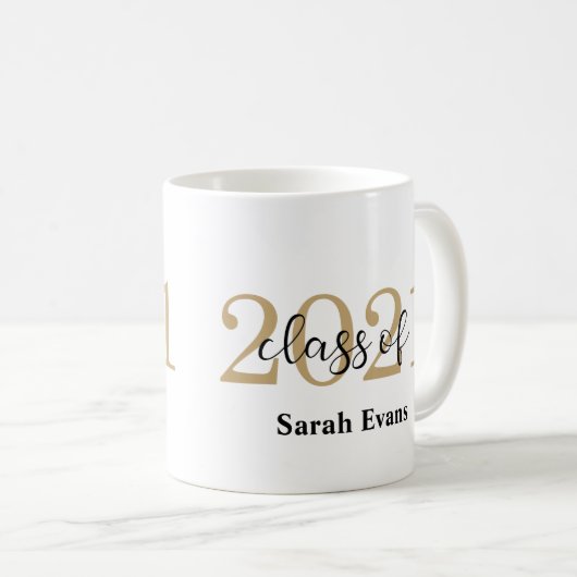 Klasse 2021 - Abschluss 2021 Kaffeezubereitung Tas Kaffeetasse (VorderseiteRechts)