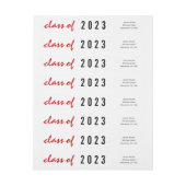 Klasse 2021 Abschluss handschriftlich rot, schwarz (Bogen)