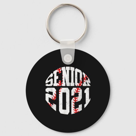 Klasse 2021 Absolvent Senior 2021 Baseball Player Schlüsselanhänger (Vorderseite)