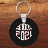 Klasse 2021 Absolvent Senior 2021 Baseball Player Schlüsselanhänger (Vorderseite)