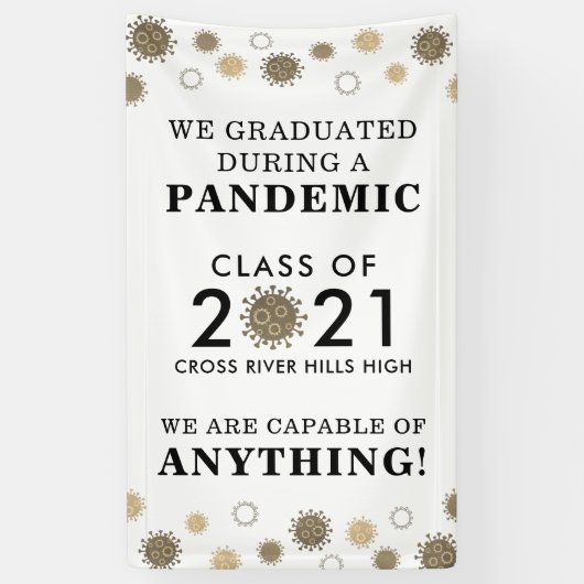Klasse 2021 COVID Pandemic Abschluss Banner (Vertikal)