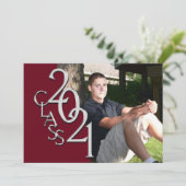Klasse 2021 Einladung des Burgund-Foto-Abschlusses (Stehend Vorderseite)