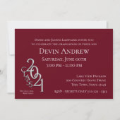 Klasse 2021 Einladung des Burgund-Foto-Abschlusses (Rückseite)