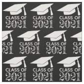 Klasse 2021 Graduation Cap Black Stoff (Muster)