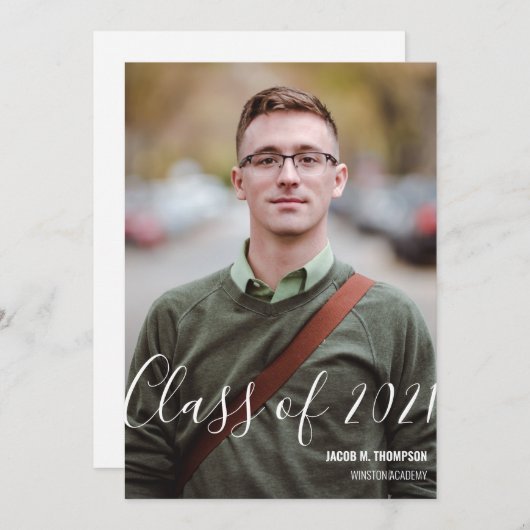 Klasse 2021 Name des Personalisierten Fotos für Ho Ankündigung (Vorne/Hinten)