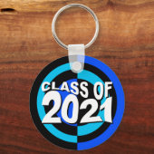 Klasse 2021 Schlüsselanhänger Blue Black (Vorderseite)