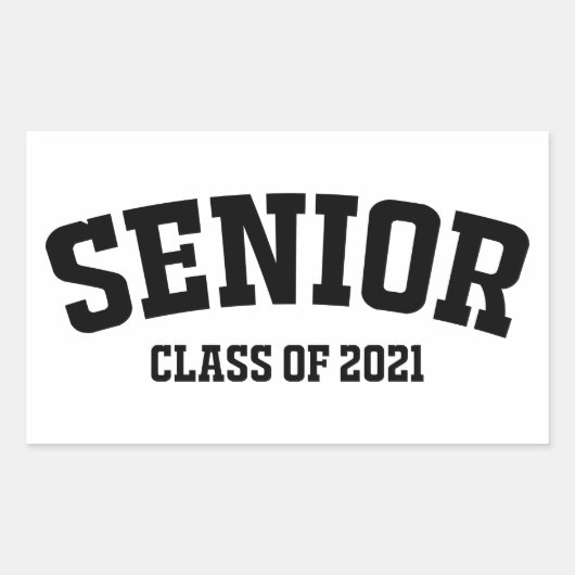 Klasse 2021, Senior Gifts, Senior 2021 Rechteckiger Aufkleber (Vorderseite)