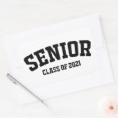 Klasse 2021, Senior Gifts, Senior 2021 Rechteckiger Aufkleber (Umschlag)