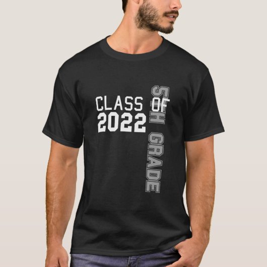 Klasse 2022 Abschluss Fünfte Stufe Gr T-Shirt (Vorderseite)