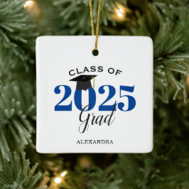 Klasse 2022 Graduate Modern Dark Blue Keramikornament