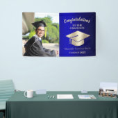 Klasse 2022 Herzlichen Glückwunsch Graduate Blue G Banner (Messeveranstaltung)