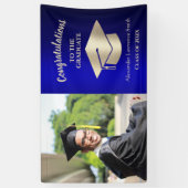 Klasse 2022 Herzlichen Glückwunsch Graduate Blue G Banner (Vertikal)