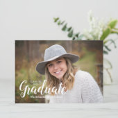 Klasse 2022 Moderne Foto Abschluss Einladung (Stehend Vorderseite)