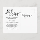 Klasse 2022 Moderner Foto-Abschluss für Pinselstri Einladungspostkarte (Rückseite)