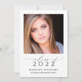 Klasse 2022 Simple Blue 2 Foto Abschluss Einladung (Vorderseite)