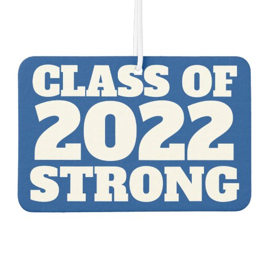 Klasse 2022 starkes Seniorenjahr blau Autolufterfrischer (Vorderseite)