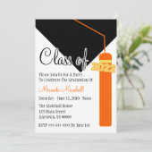 Klasse 2022 Tassel Abschluss Invite (Orange) Einladung (Stehend Vorderseite)