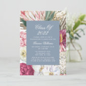 Klasse 2022 Wasserfarbener Abschluss Einladung (Stehend Vorderseite)