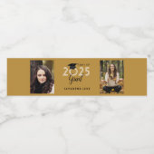 Klasse 2023 | 2 FOTO ABSCHLUSS Wasserflaschenetikett (Einzelnes Label)