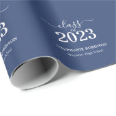 Klasse 2023 Abschluss Blue Geschenkpapier (Rolleneckpunkt)