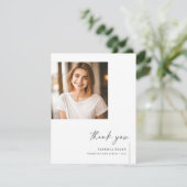 Klasse 2023 Abschluss für doppelseitiges Foto Dankeskarte (Stehend Vorderseite)