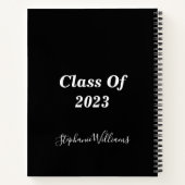 Klasse 2023 Abschluss Monogramm Geschenk einfach Notizblock (Rückseite)