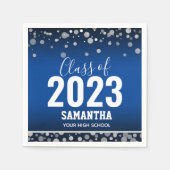 Klasse 2023 Abschluss Name und Schule Napkins Serviette (Vorderseite)
