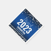 Klasse 2023 Abschluss Name und Schule Napkins Serviette (Ecke)