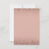 Klasse 2023 Abschluss Rosa Rose Gold Glitzer Einladung (Rückseite)