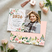 Klasse 2023 Ballon Letters Foto Abschluss Einladung