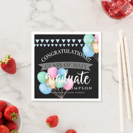 Klasse 2023 Celebration Ballon Graduation Party Serviette (Beispiel)