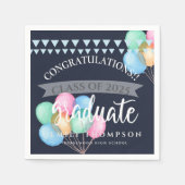 Klasse 2023 Celebration Ballon Graduation Party Serviette (Vorderseite)