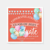 Klasse 2023 Celebration Ballon Graduation Party Serviette (Vorderseite)