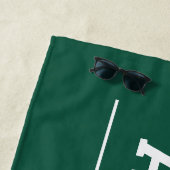 Klasse 2023 Dark Green Custom Graduate Name Strandtuch (Beispiel)