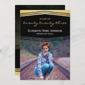 Klasse 2023 Deko Foto Abschluss Einladung (Vorne/Hinten)