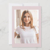 Klasse 2023 | Drei Foto Rosa Grad Party Einladung (Rückseite)