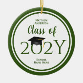 Klasse 2023: Elegante Graduationsstufe Keramik Ornament (Vorne)