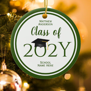 Klasse 2023: Elegante Graduationsstufe Keramik Ornament