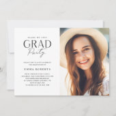 Klasse 2023 Eleganter Foto Uni-Abschluss Einladung (Vorderseite)