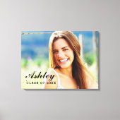 Klasse 2023 Foto-Abschluss für Hochschulabsolvente Leinwanddruck (Vorderseite)