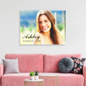 Klasse 2023 Foto-Abschluss für Hochschulabsolvente Leinwanddruck (Insitu (Wohnzimmer))