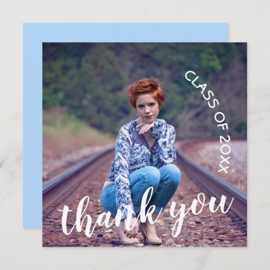 Klasse 2023 Foto Abschluss Vielen Dank Dankeskarte (Vorne/Hinten)