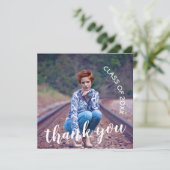 Klasse 2023 Foto Abschluss Vielen Dank Dankeskarte (Stehend Vorderseite)