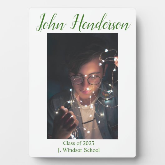 Klasse 2023 Foto grün Fotoplatte (Vorderseite)