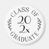Klasse 2023 Graduate Chic Black Typografy Magnet (Vorne)